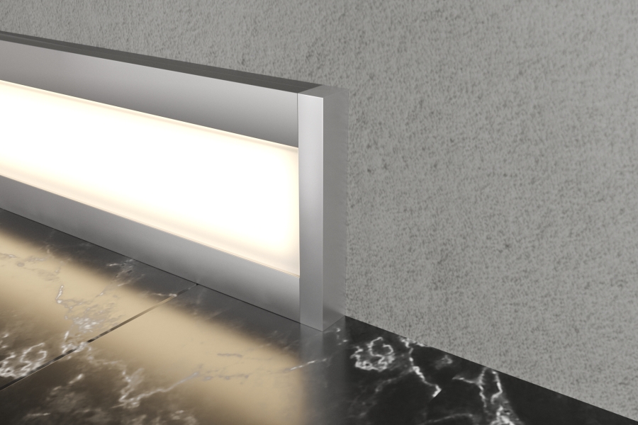 Алюминиевый плинтус Fezard ALP-C60-LF 