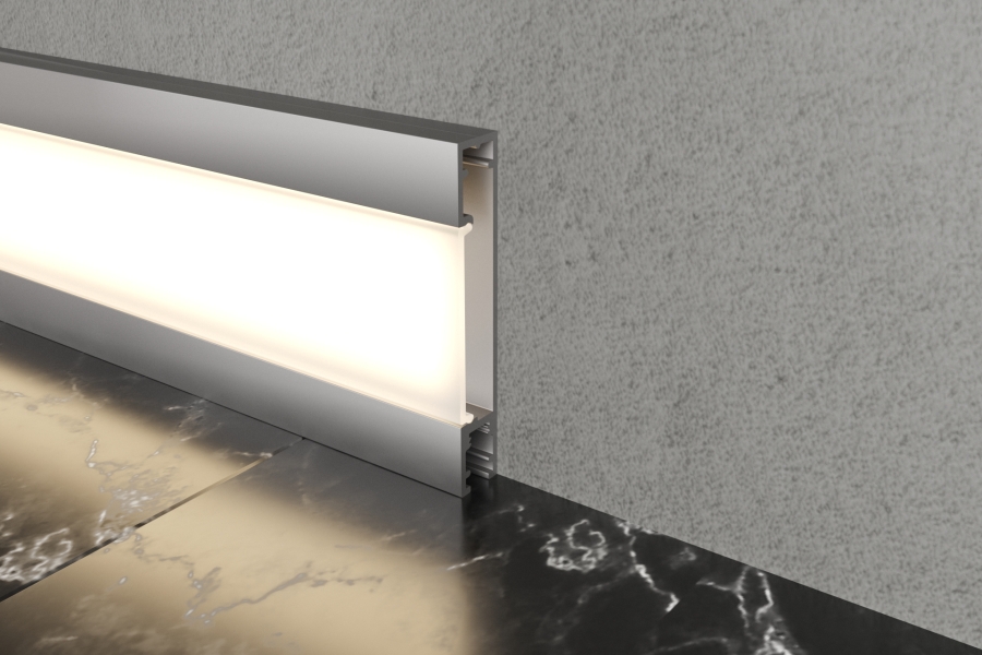 Алюминиевый плинтус Fezard ALP-C60-LF 