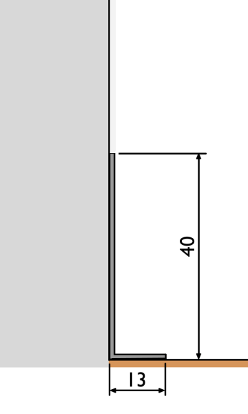 Алюминиевый плинтус Fezard ALP-L40x13