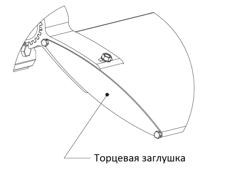 Заглушка алюминиевая для ламели Fezard LAM-Z100